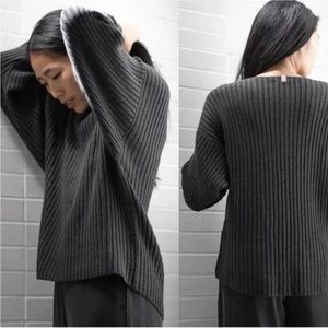 Lunya Pima Cotton Sweater Gray XL